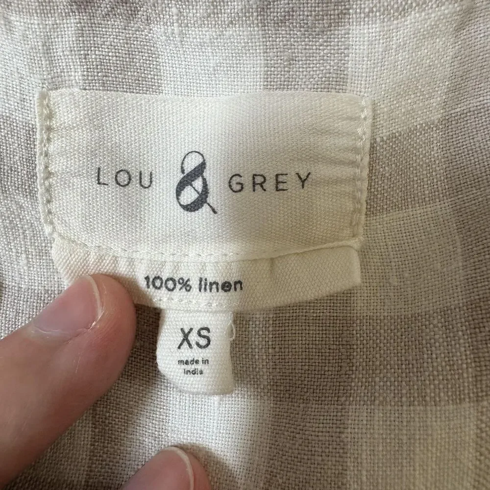 Lou & Grey Checkered Jumpsuit in Cream and Tan - Picture 8 of 13